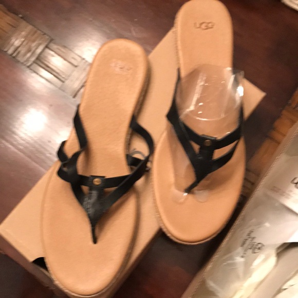 UGG Shoes - UGG Annice Leather Flip Flops